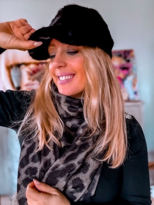 CASQUETTE FURRY CHIC NOIRE