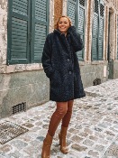 MANTEAU TEDDY NOIR