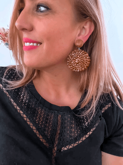 BOUCLES RAPHIA PLAGE FRANCINE BRAMLI