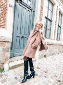 MANTEAU TEDDY VIEUX ROSE