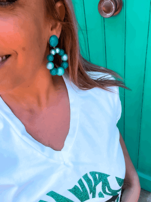 BOUCLES BASTILLE TURQUOISE FRANCINE BRAMLI