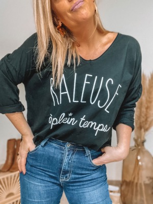 T SHIRT RALEUSE NOIR