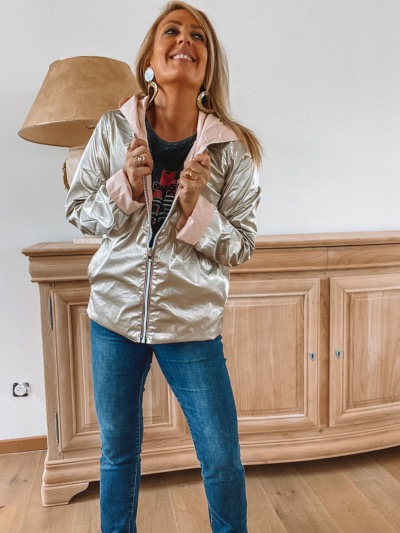 PARKA GOLDIE REVERSIBLE OR ROSE