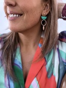 BOUCLES PHILIPPINE ASYMETRIQUE VERTES