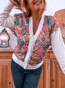 GILET ORIA SEQUINS BLANC