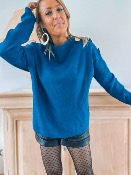 PULL LOOSE LOULOU BLEU CANARD
