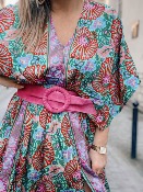 CEINTURE CUIR ROSE