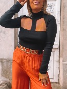 CROP TOP NOIR GAGA