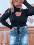 CROP TOP NOIR CRISTY