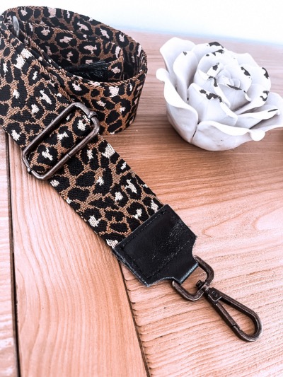 BANDOULIERE LEOPARD NOIR