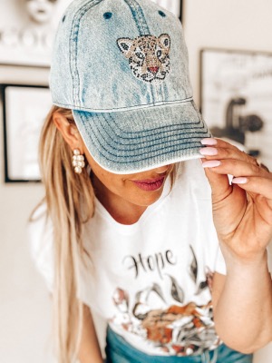 CASQUETTE DENIM STRASS