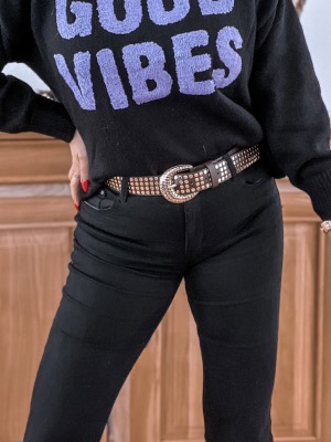 CEINTURE CLOUS CHOCOLAT