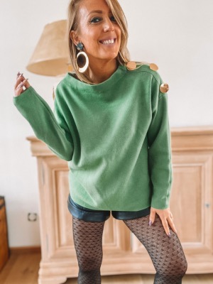 PULL LOOSE LOULOU VERT POMME