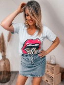 T SHIRT LEOROCK BLEU PASTEL