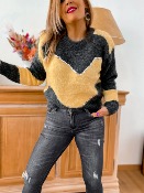 PULL MOON SEQUINS ARGENT