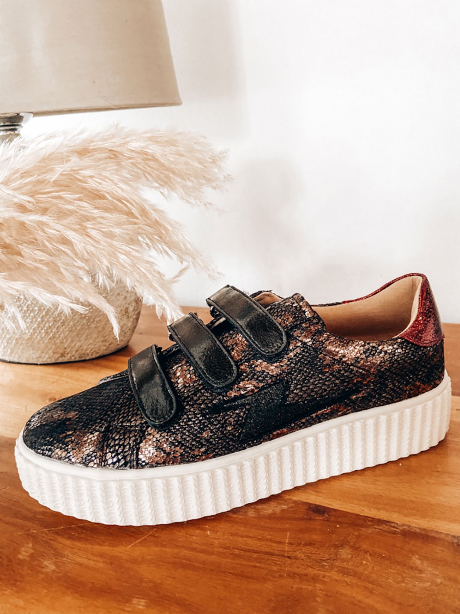 Basket Noir Et Or Femme Baskets Vanessa Wu Aby Noir Et Or Talon