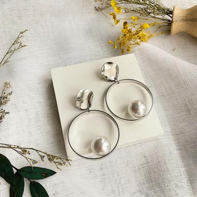 BOUCLES PEARL ARGENT