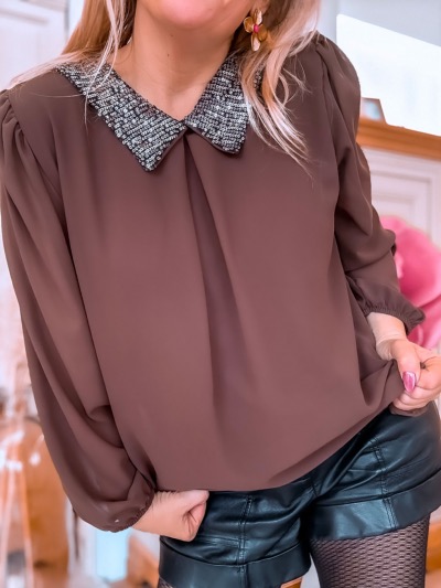 BLOUSE PETILLANTE CHOCO