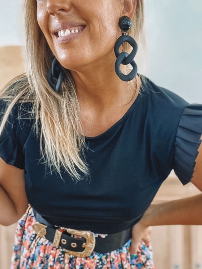 BOUCLES MAILLONDS NOIRES MAT CLIPS FRANCINE BRAMLI