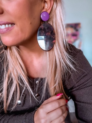 BOUCLES LEOP PURPLE  FRANCINE BRAMLI