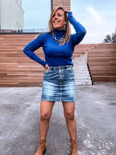 PULL PAILLETTES MARIA BLEU