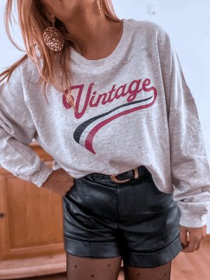 PULL SWEAT VINTAGE PAILLETTES