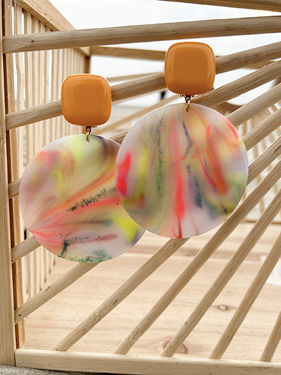 BOUCLES RONDES MAXI SUN COLORÉES