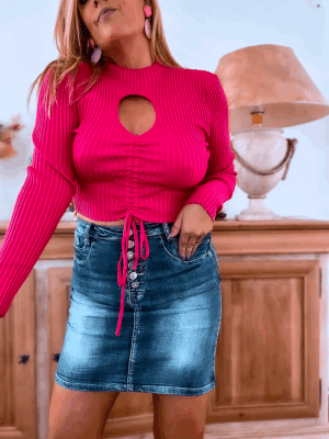 CROP TOP ROSE CRISTY