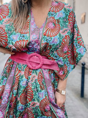 CEINTURE CUIR ROSE