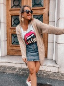 T SHIRT LEOROCK BLEU PASTEL