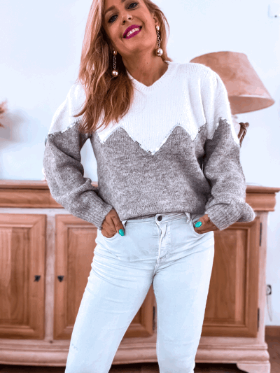 PULL NAYA SEQUINS ARGENT