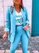 BLAZER MYA BLEU TURQUOISE