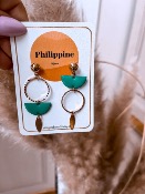 BOUCLES PHILIPPINE ASYMETRIQUE VERTES