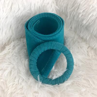 CEINTURE CUIR BLEU CIEL