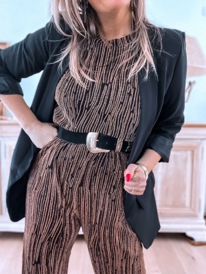 CEINTURE ROCK BOUCLE OR