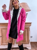 PARKA GOLDIE REVERSIBLE FRAMBOISE