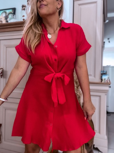 ROBE CHEMISE SYMA ROUGE PASSION