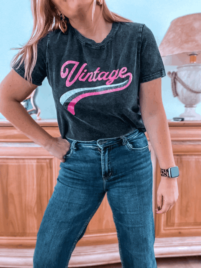 T SHIRT  VINTAGE PAILLETTES