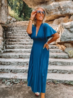 ROBE PAILLETTES LUCIA INDIGO