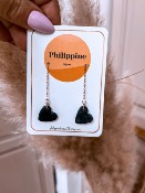 BOUCLES PHILIPPINE COEUR NOIR