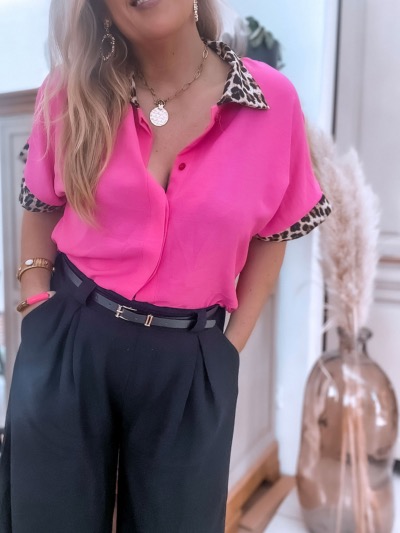 CHEMISIER LEONY FRAMBOISE