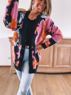 GILET DOUDOU PUNKY ROSE