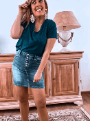 T SHIRT PAILLETTES AVA INDIGO
