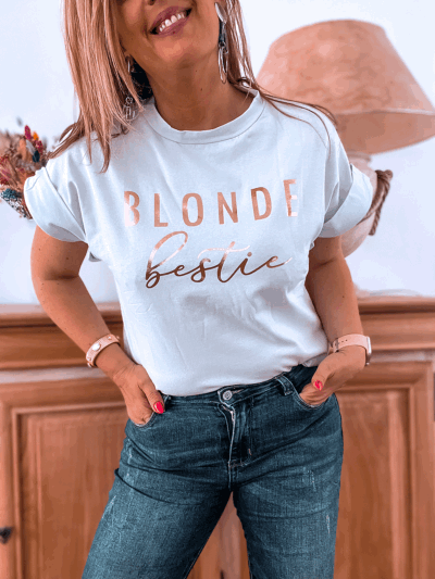 T SHIRT BLONDE BLANC