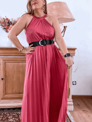 ROBE PAILLETTES ELVI CORAIL