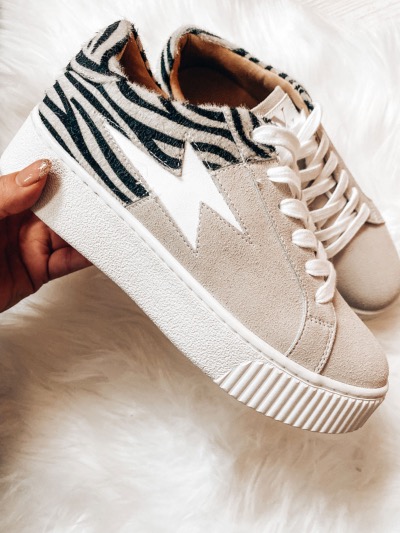 BASKETS  ECLAIR BI MATIERE WU ZEBRE