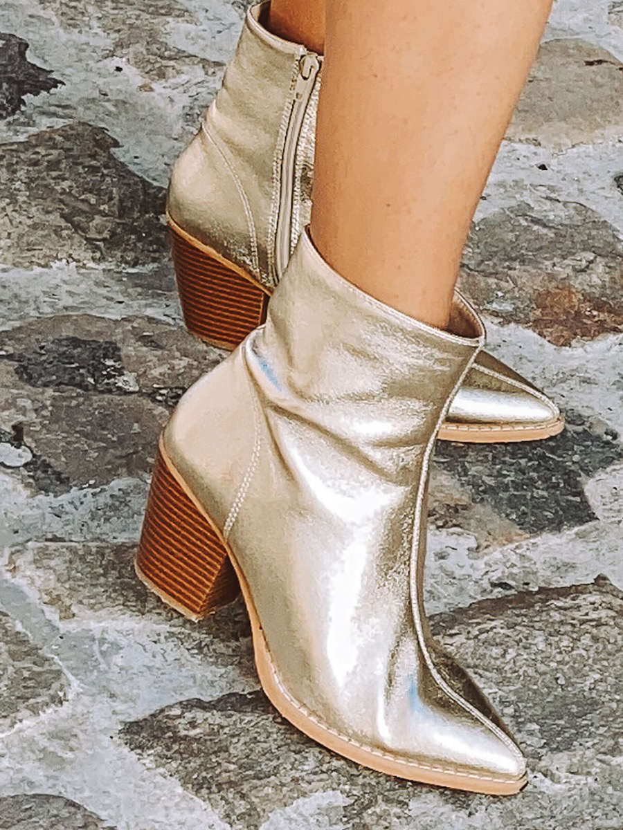 bottines dorées promod