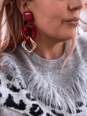BOUCLES MAILLONS RED CLIPS FRANCINE BRAMLI