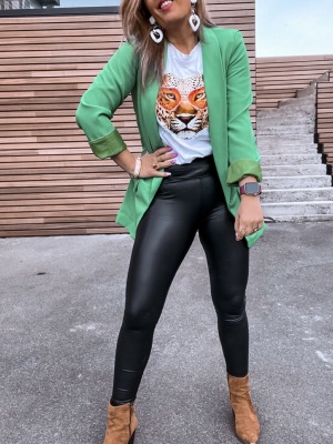 BLAZER MYA VERT POMME