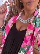 COLLIER MAILLONS VERT PASTEL